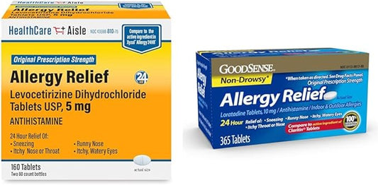 HealthCareAisle Allergy Relief Tablets 160 Count (2 Packs) 365 Count
