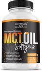 Intentionally Bare Organic MCT Oil Capsules - 70% C8 MCT Oil & 30% C10 MCT Capsules Unflavored for Keto Low Carb and Paleo Diet - MCT Oil C8 & C10 for Energy Mood & Focus - Non-GMO 300 Softgels