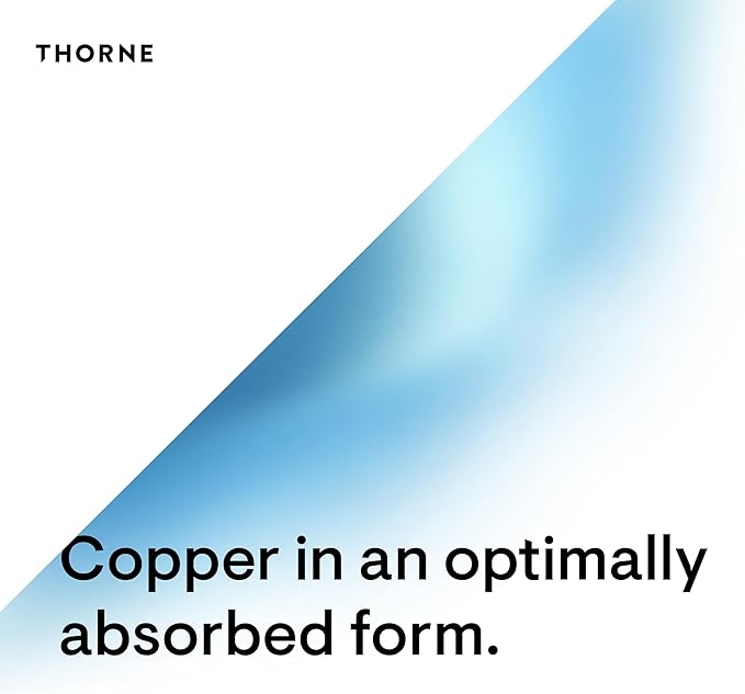 THORNE Copper Bisglycinate - Well-Absorbed Trace Mineral Supplement - 60 Capsules
