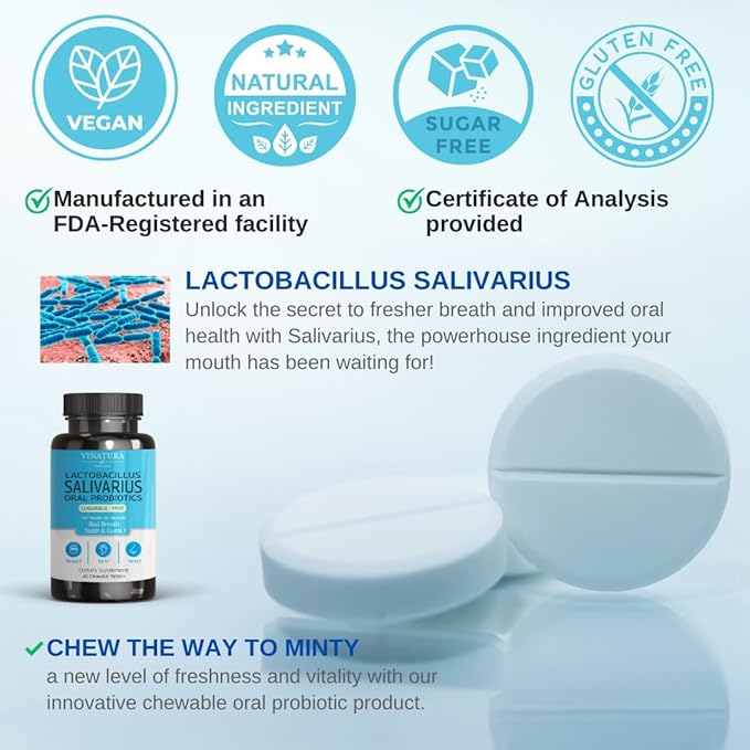 Lactobacillus Salivarius Oral Probiotics 45 Chewable