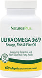 Natures Plus Ultra Omega 3 6 9-1200 mg, 60 Softgels 60 Servings