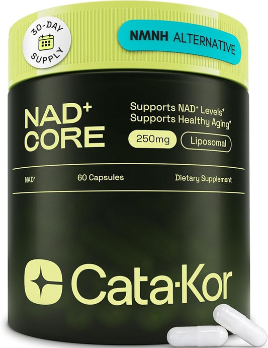 NMNH Supplement Alternative - Liposomal NAD CORE LipoNAD 250mg - 30-Day Supply - High Purity NAD Supplement for Anti-Aging, Energy, Focus - 60 Capsules