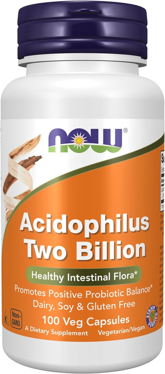 NOW Supplements, Acidophilus, Two Billion, Strain 100 Veg