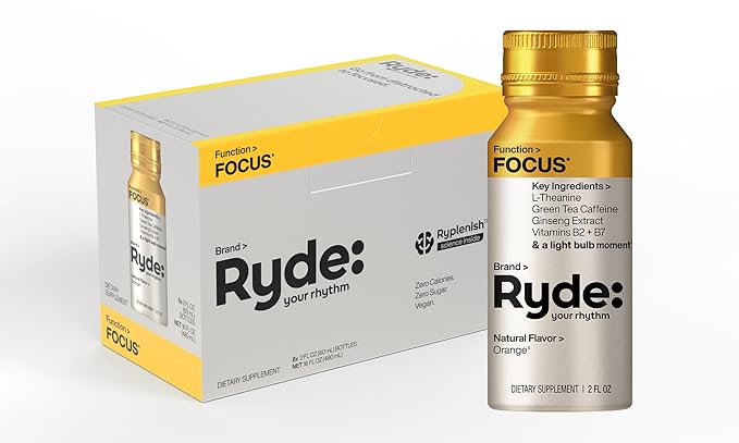 RYDE: Focus Shot 0 Calories, 0 Sugar 2 FL (8 Pack)