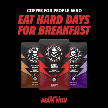 Death Wish Coffee - Single Serve Pods - Dark Roast Coffee Pods - Made with USDA Certified Organic (Chocolate Hazelnut, 30 Count)
