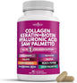 Collagen Pills 1000mg Biotin 10000mcg Keratin 2500mg Hyaluronic 90 Count