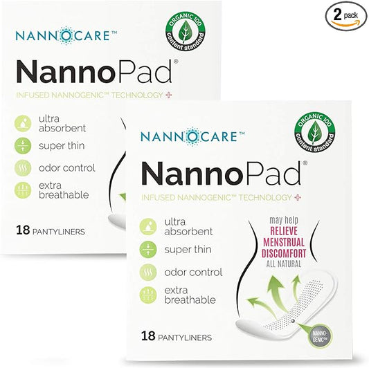Pantyliners - Made with Organic Cotton (18 Count 2)) Nannocare