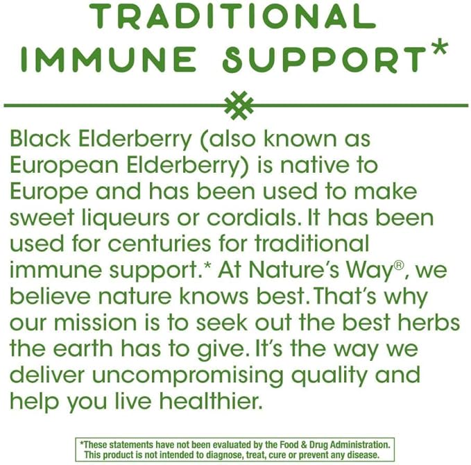 Nature's Way Elderberry, 100 Cap, (Pack 2)