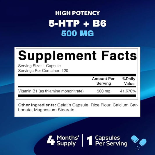Vitamatic 2 Pack Vitamin B1 (Thiamine) 500mg, 120 Capsules
