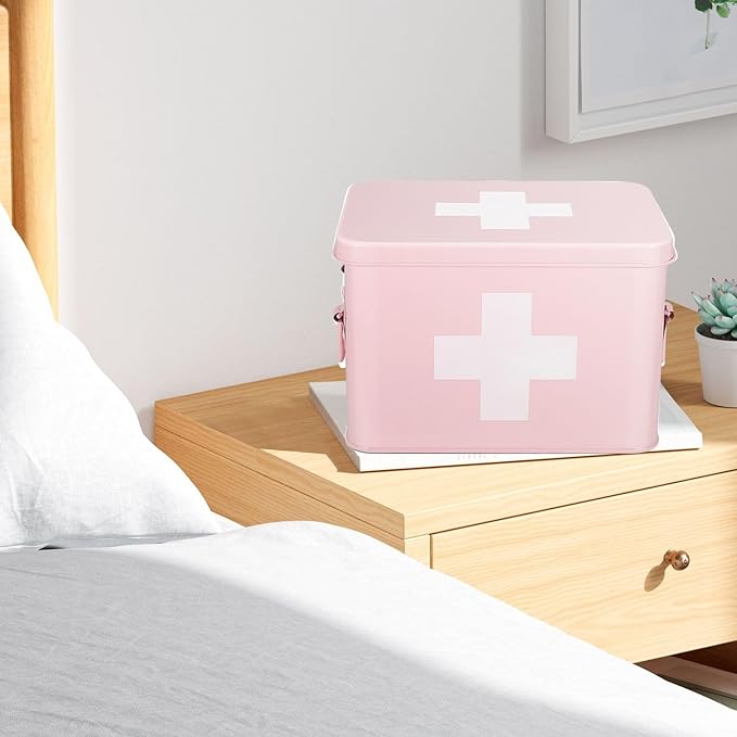 Flexzion First Aid Box Organizer, Empty 8.5 Inch