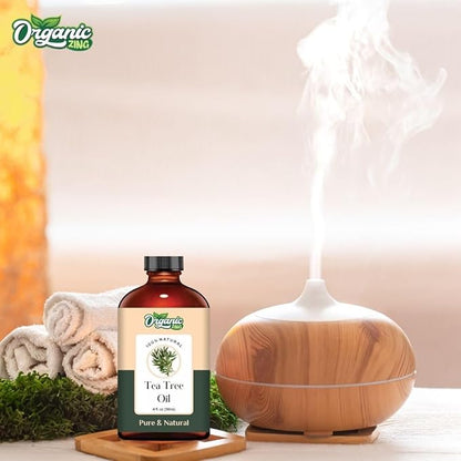 Tea Tree (Melaleuca Alternifolia) Oil | Pure & Natural Essential Oil for Aroma, Diffusers, Skincare & Haircare - 118ml/3.99fl oz