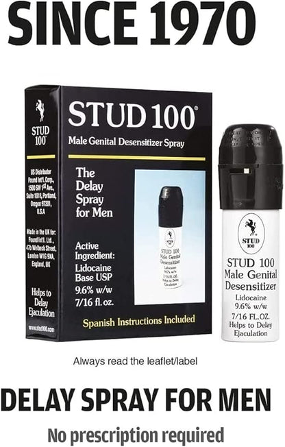 Stud 100 Male Genital Desensitizer Spray, 7/16- Fl. Ounce Box (Pack of 1