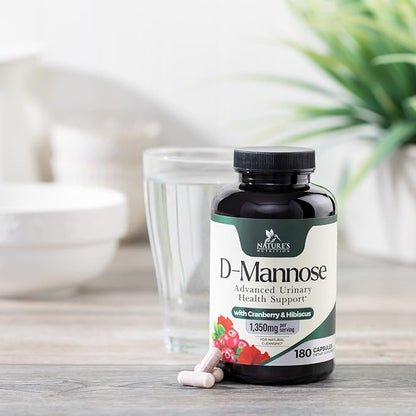 D-Mannose & Cranberry Extract 1350mg Advanced 180 Capsules