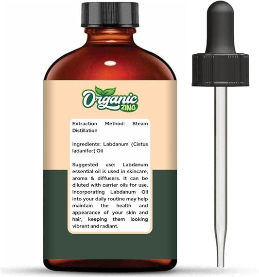 Labdanum (Cistus ladanifer) Oil | Pure & Natural Essential Oil for Skincare, Aroma & Diffusers - 118ml/3.99fl oz