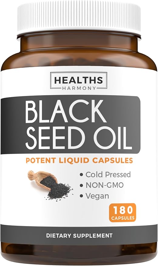 Black Seed Oil 180 Softgel 500mg Each, 1000mg Per 2 Capsule