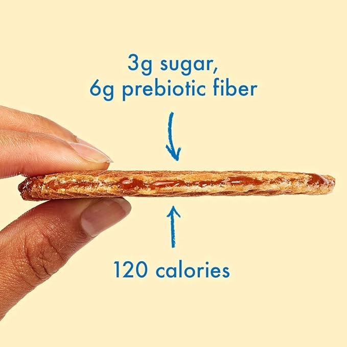 Rip Van Wafels Honey and Oats Stroopwafels, Healthy Snacks, Non-GMO, Keto Friendly, Office Snacks, Low Sugar (3g), Low Calorie, 12 Pack