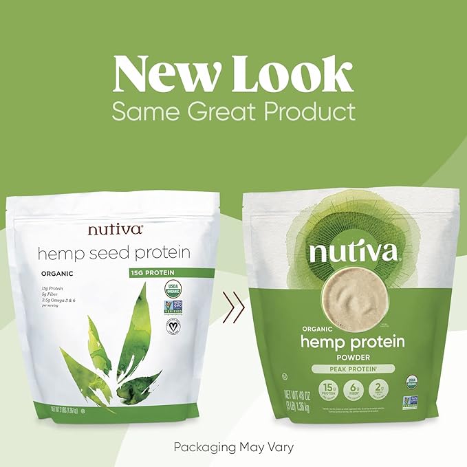 Nutiva Organic Cold-Pressed Raw Hemp Seed 3 Pound, 30 Approved,