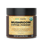 Organic Mushroom Coffee – 30% Beta-Glucans, Arabica Instant Coffee Infused with Fungipure™ Mushrooms - Lions Mane, Reishi, Turkey Tail, 72 Grams - 36 Servings