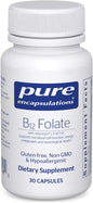 Pure Encapsulations B12 Folate - Energy Supplement to Support Nerves, Energy Metabolism & Cognitive Support* - with Vitamin B Folate as Metafolin - 30 Capsules
