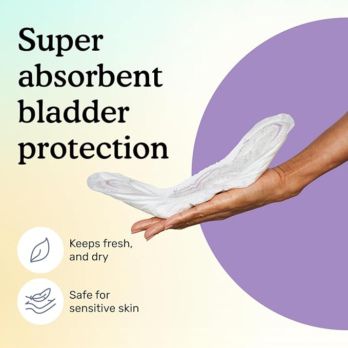 Because Incontinence Pads for Women 100% Leak-Free 6 Packs 20 Count (120 Total)
