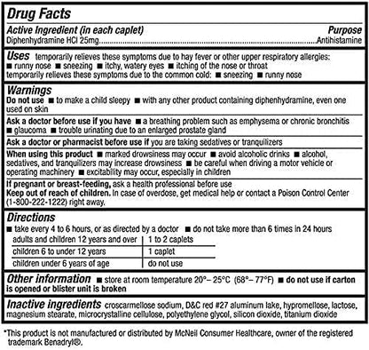 HealthA2Z® Allergy Relief 25mg | (600 Caplets 1))