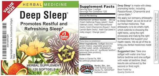 Herbs Etc. Deep Sleep Soft Gels 120 Count 1)