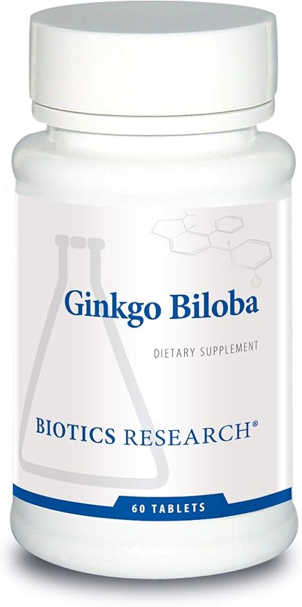 Biotics Research Ginkgo Biloba Standardized 24% 60 Tablets