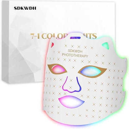 Red Light Therapy Mask for Face, 7 Colors