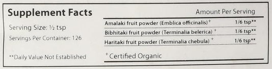 Banyan Botanicals Triphala Powder- Certified Organic