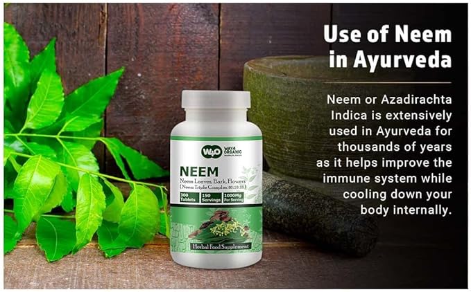 Neem Triple Complex (80:10:10) - 300 Tablets, 150 Serving, 1000 Mg (1 Pack)