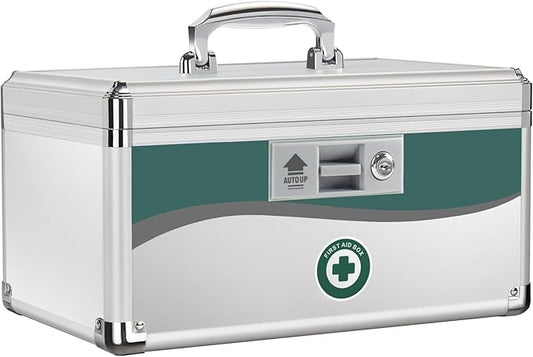 Medicine Lock Box,locking medicine box,【Large】 14.37 8.86 × 7.68 inch,lock