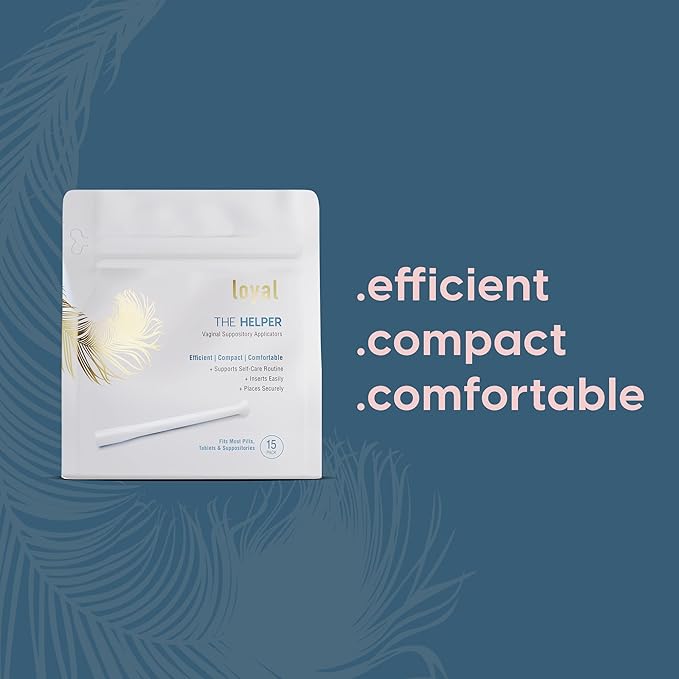 Loyal The Helper Vaginal Suppository Applicators | Efficient | Compact | Comfortable | Fits Most Brands, Pills, Tablets and Boric Acid Suppositories (30-Pack)