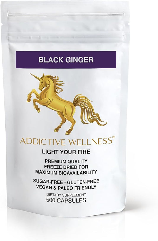 Addictive Wellness Thai Black Ginger 450mg, Vegan 500 Count