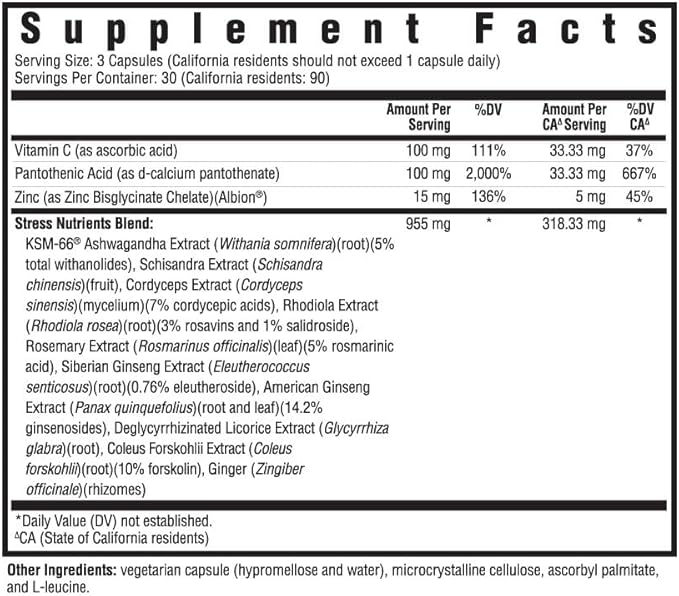 Seeking Health Stress Nutrients, formerly Adrenal (90 capsules)*