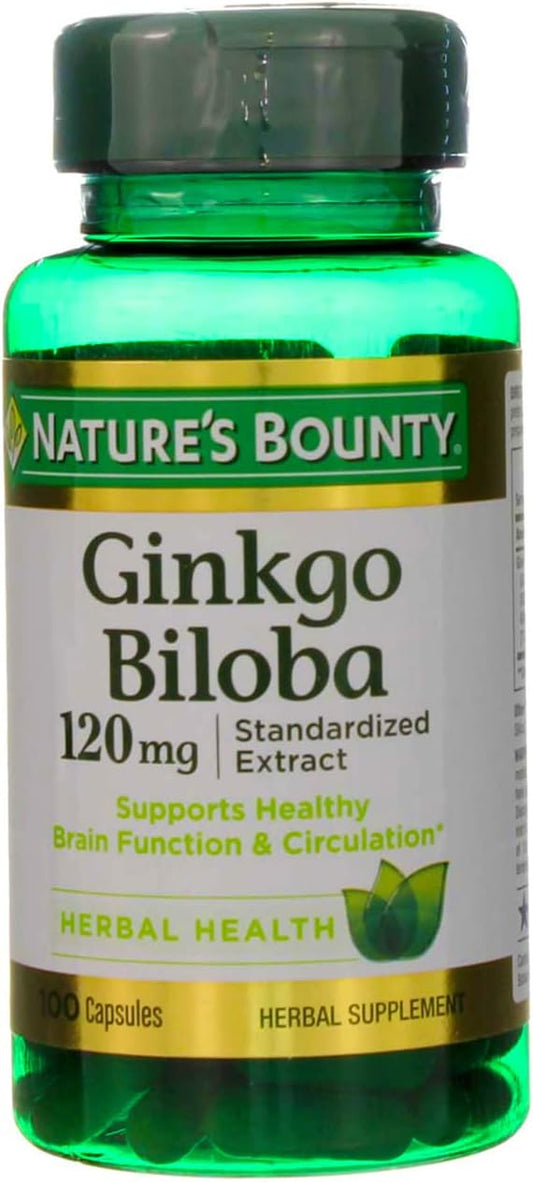 Nature's Bounty Ginkgo Biloba 120 mg 100 ea 4)