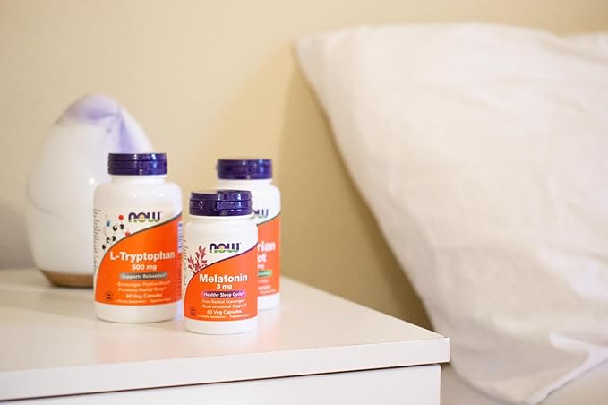 NOW Supplements, L-Tryptophan 500 mg, Encourages 60 Veg