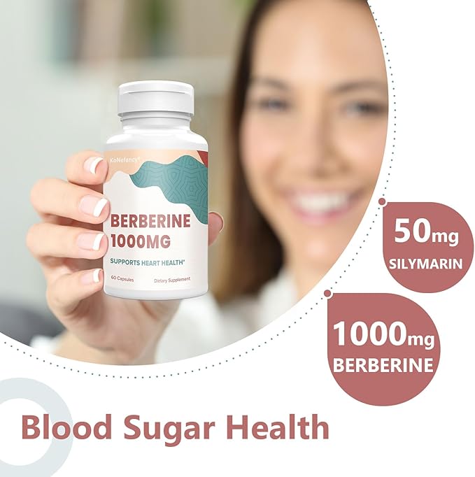 Berberine HCL Supplement 1000mg, High Absorption 60 Count 1)