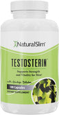 NaturalSlim Testosterin Mens Multivitamins Testosterone Booster B3, Zinc, 180 Capsules