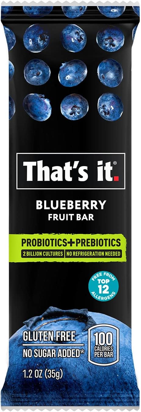 That's it. Probiotic Fruit Bar Variety 100 Calories 2-3 Ingredients, (12 Count)