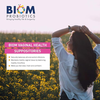 Biom Vaginal Probiotic Suppository: Natural Vaginal (5 Count)