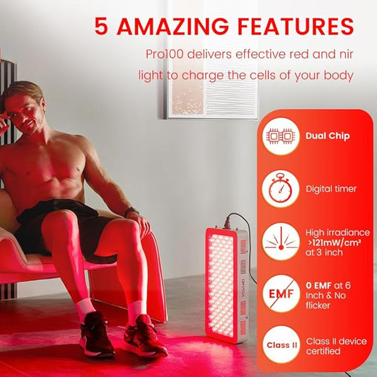 Bestqool Red Light Therapy Device 100 Clinical 660nm 850nm 850nm High 170W.