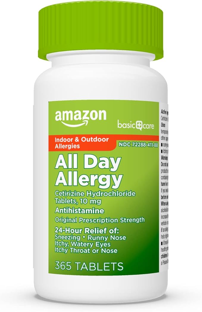 Amazon Basic Care All Day Allergy, 10 mg, 365 Count