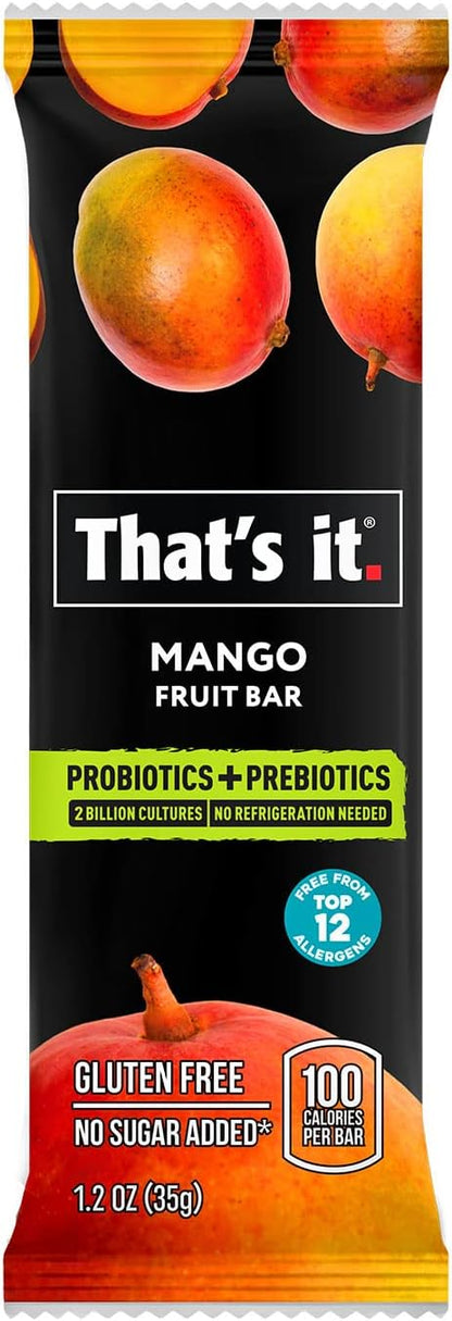 That's it. Probiotic Fruit Bar Variety 100 Calories 2-3 Ingredients, (12 Count)