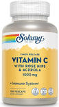 SOLARAY Vitamin C 1000mg 60 Day 100 Servings, 100 VegCaps