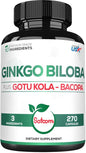 1520mg Ginkgo Biloba Supplements with Gotu 270 Capsules 3 Month