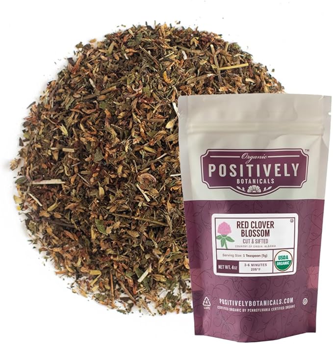 Organic Positively Botanicals Company, Red Clover 4 Ounce