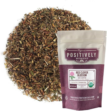 Organic Positively Botanicals Company, Red Clover 4 Ounce