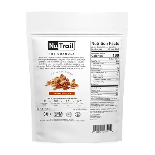 NuTrail Nut Granola Cereal, Cinnamon Pecan, 8 oz. 1 Count