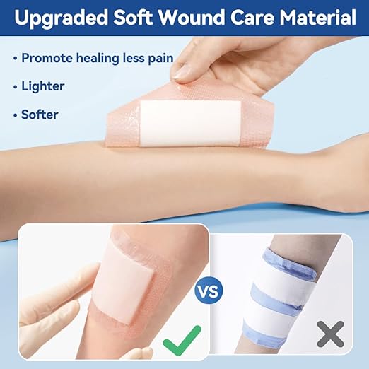 Dimora Silicone Ultra Absorbent Dressing Pads 4"X 8" 8" 10 10 Packs
