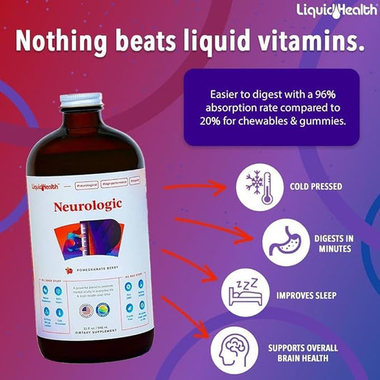 LIQUIDHEALTH 32 Oz Liquid Neurologic Focus (3 Pack)